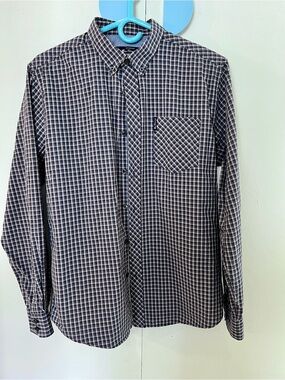 Ben Sherman Classic Men's Navy Check Button-Down Shirt